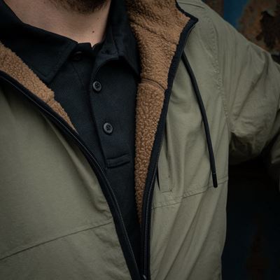 Kurtka dwustronna SHERPA SOFTSHELL COYOTE/GREEN