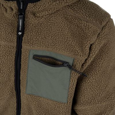 Kurtka dwustronna SHERPA SOFTSHELL COYOTE/GREEN