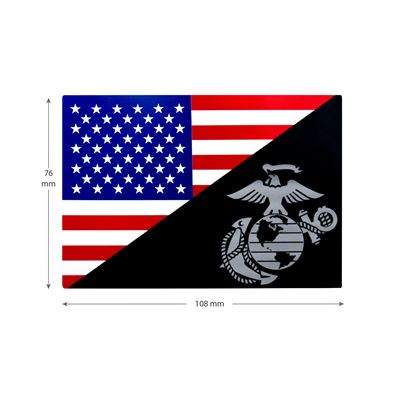 Naklejka USMC EAGLE / flaga USA