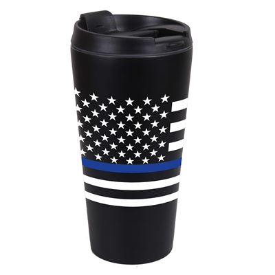 Kubek termiczny FLAG USA niebieska linia BLACK