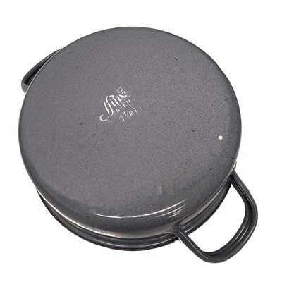 Niski rondel emaliowany 13 cm z pokrywką 1,5 litra