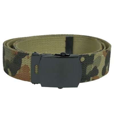 Amerykański pasek do spodni z czarną klamrą FLECKTARN o długości 130 cm