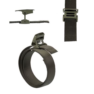 Elastyczny pasek do spodni QUICK z plastikową klamrą YKK® ZIELONY