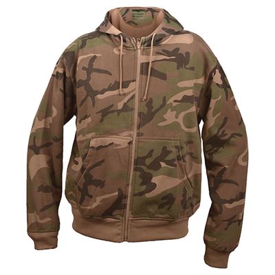 Bluza z zamkiem błyskawicznym i kapturem WOODLAND