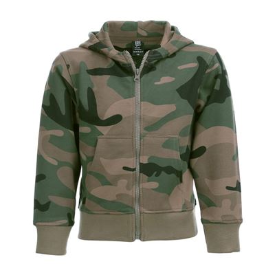 Bluza dziecięca z zamkiem błyskawicznym i kapturem WOODLAND