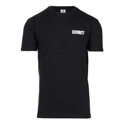 Koszulka z krótkim rękawem 2 napisy "SECURITY" BLACK
