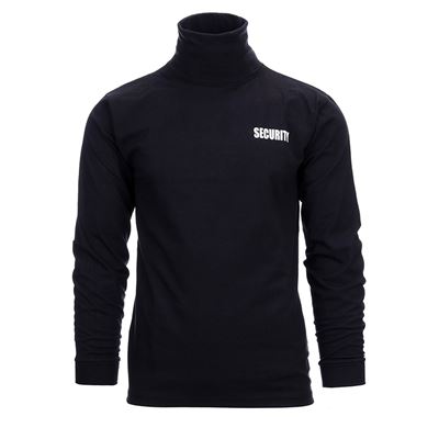 T-shirt SECURITY golf z długim rękawem BLACK