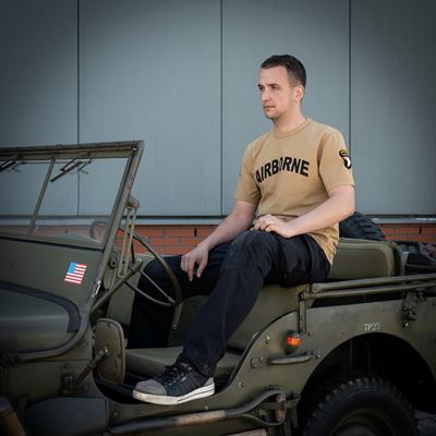 Koszulka AIRBORNE z naszywką 101. Dywizji na rękawie, kolorystyka SAND FOSTEX 133670-P 3