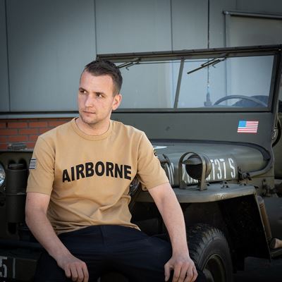 Koszulka AIRBORNE z naszywką 101. Dywizji na rękawie, kolorystyka SAND FOSTEX 133670-P 6
