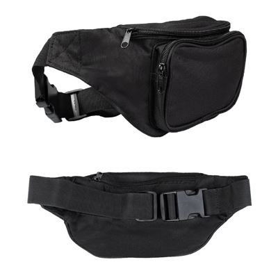 Saszetka FANNY PACK dwie przegródki CZARNA