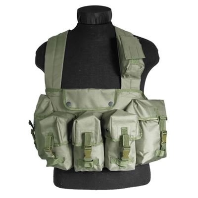 Kamizelka taktyczna CHEST RIG 6 kieszeni ZIELONA