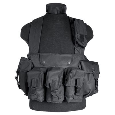 Kamizelka taktyczna CHEST RIG 6 kieszeni CZARNA