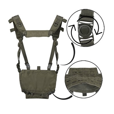Kamizelka taktyczna lekka CHEST RIG z panelem LASER ZIELONA