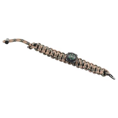 Bransoletka PARACORD z wyposażeniem SURVIVAL