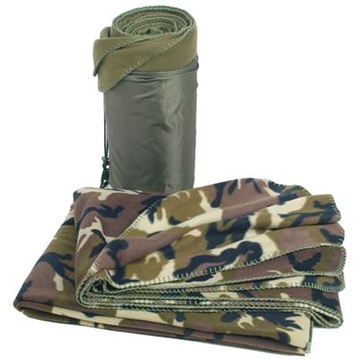 Koc POLY-FLEECE 150x200 z pokrowcem WOODLAND