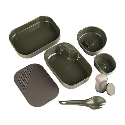 Zastawa stołowa WILDO® Camp-A-Box zestaw 7 elementów ZIELONY