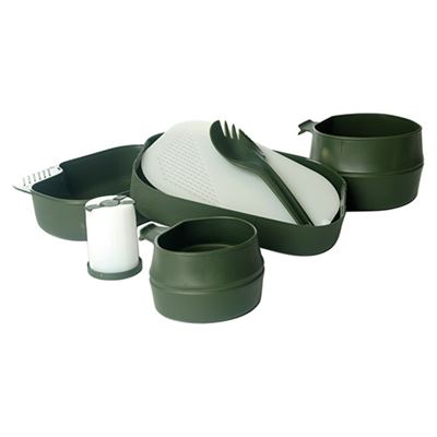 Zastawa stołowa WILDO® Camp-A-Box zestaw 7 elementów ZIELONY