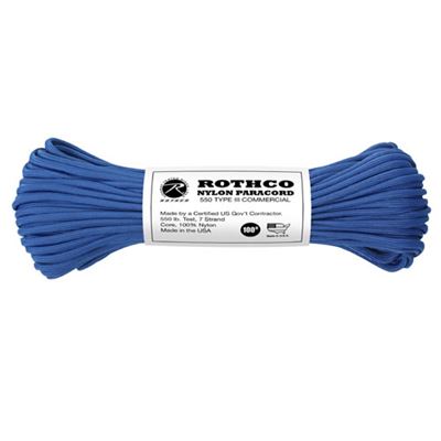 Linka PARACORD nylon 550LB ø 4 mm / 30 m NIEBIESKA