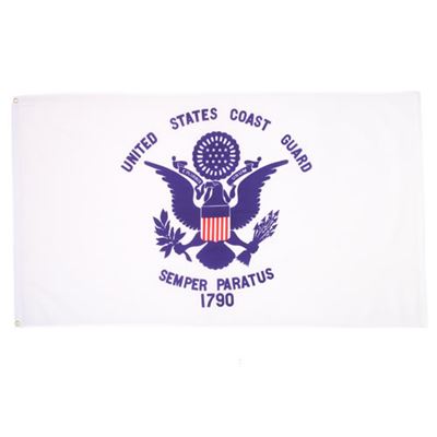 Flaga U.S. COAST GUARD 1790 BIAŁA