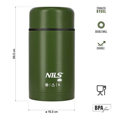 Termos na posiłki 1000 ml ZIELONY  15-02-105 9