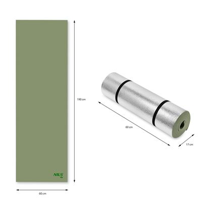 Mata piankowa z folią ALU 190x60x1,2 cm ZIELONA/ALU  15-05-408 7