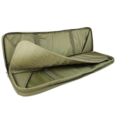 Torba na karabin 105 cm z 3 kieszeniami i paskami ZIELONA