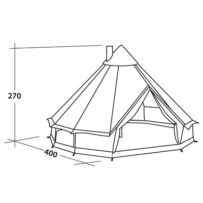 Namiot dla 6 osób KLONDIKE Hydrotex Polycotton SAND