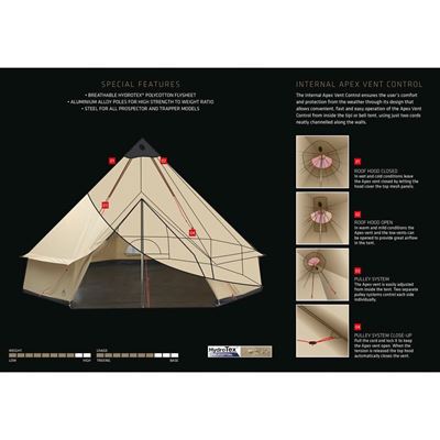 Namiot dla 6 osób KLONDIKE Hydrotex Polycotton SAND