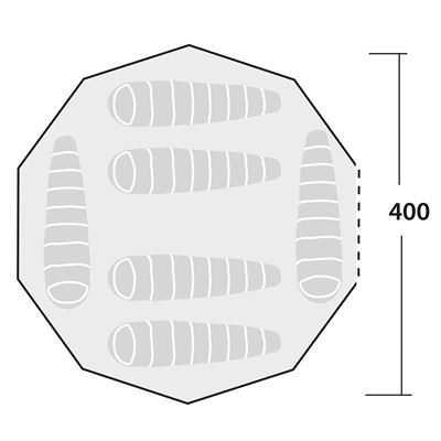 Namiot dla 6 osób KLONDIKE Hydrotex Polycotton SAND