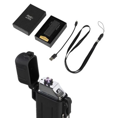 Akumulatorowa zapalniczka elektroniczna TRÖBER® ATOMIC X-ARC BLACK