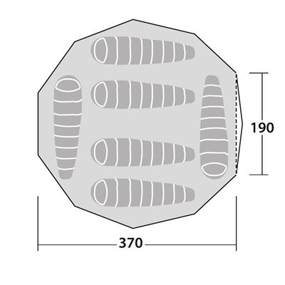 Namiot dla 6 osób KLONDIKE PRS GREEN