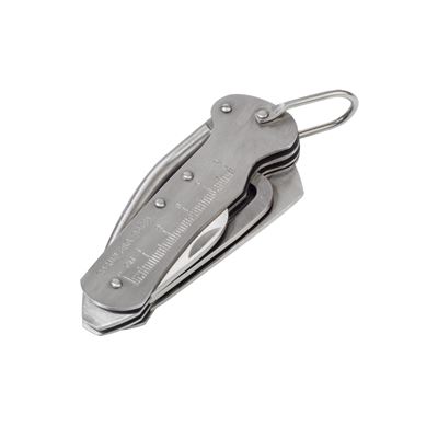 Nóż składany MORSKI wielofunkcyjny SREBRNY