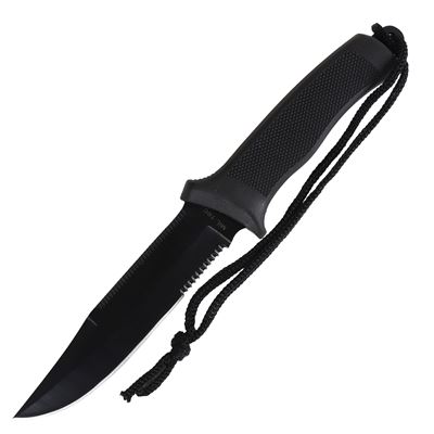 Nóż bojowy z pokrowcem CORDURA CZARNY