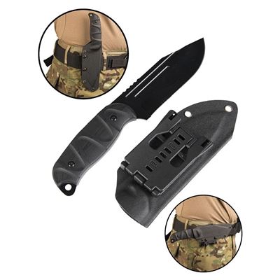 Nóż bojowy G10 z rękojeścią KYDEX® CZARNY