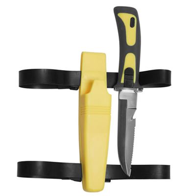 Nóż nurkowy FROGMAN z etui ŻÓŁTY