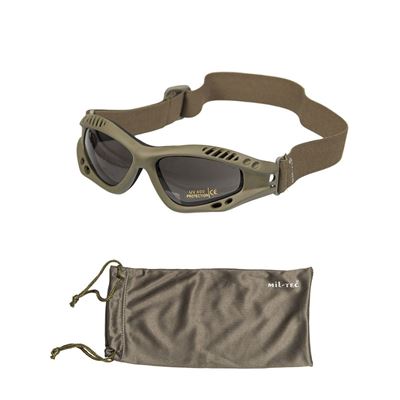 Okulary COMMANDO AIR Mil-Tec ZIELONE DYMNE
