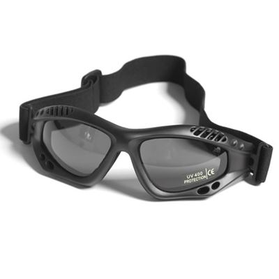 Okulary COMMANDO AIR Mil-Tec CZARNE DYMNE