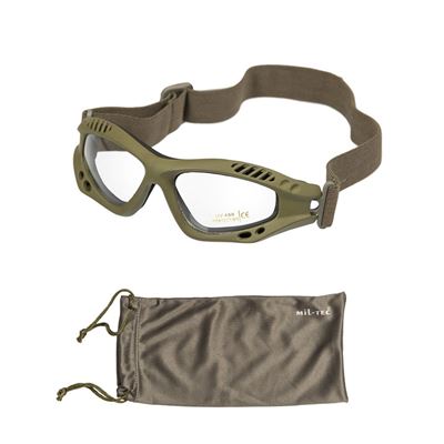 Okulary COMMANDO AIR Mil-Tec GREEN BLACK