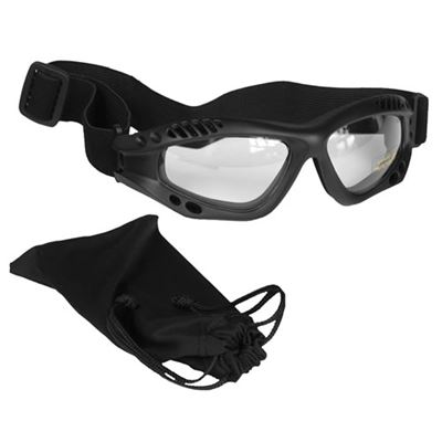 Gogle COMMANDO AIR Mil-Tec BLACK CZARNE