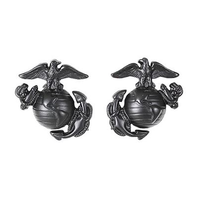 Odznaka SUBDUED MARINE CORP GLOBE & ANCHOR CZARNY
