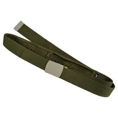 Pasek US 30 mm z ukrytą kieszenią na portfel ZIELONY