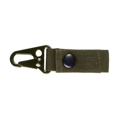 Pasek / brelok z karabińczykiem 7 cm ZIELONY