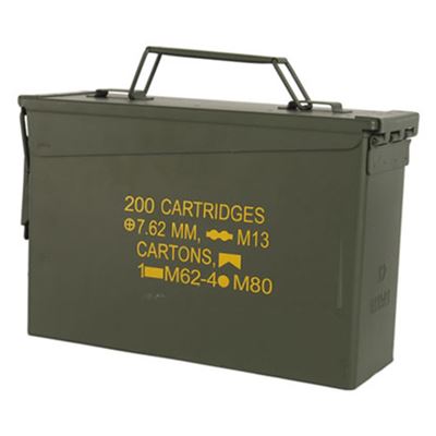 Skrzynia na amunicję US M19A1 CAL.30 z nadrukiem, nowa