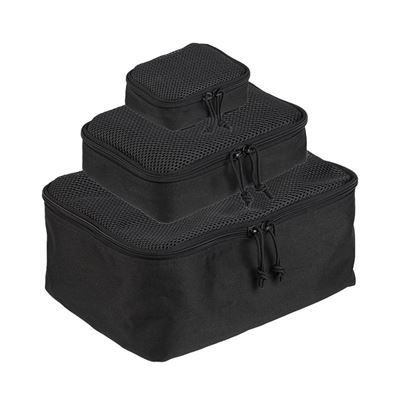 Zestaw 3 sztuk etui z siateczką MESH CZARNE