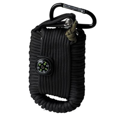 Zestaw przetrwania SURVIVAL PARACORD BLACK