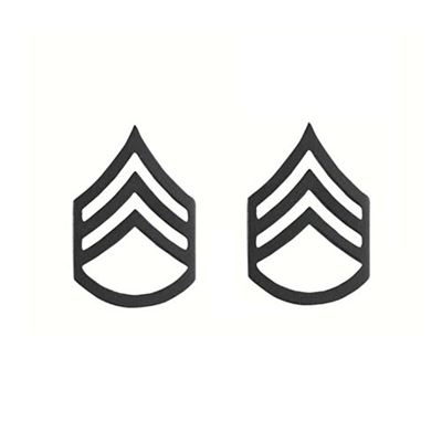 Odznaka stopnia STAFF SERGEANT SUBDUED CZARNY