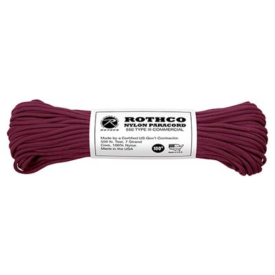 Linka PARACORD nylon 550LB ø 4 mm / 30 m BURGUNDY