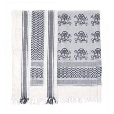 Szalik SHEMAGH SKULLS WHITE/BLACK