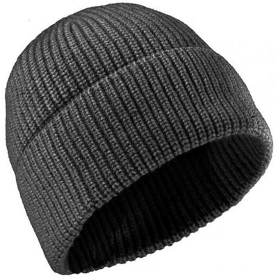 Czapka zimowa dzianinowa CLASSIC MERINO wełna SZARA