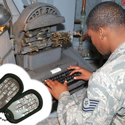 Produkcja identyfikatorów US DOG TAG